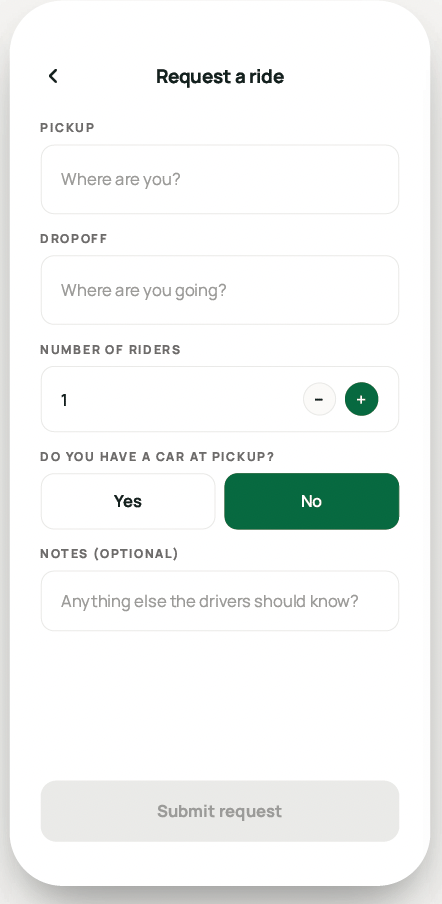 Saferides screen
